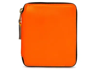 Pre-owned Comme Des Garçons Men's Comme Des Garcons Sa2100sf New Super Fluo Wallet In Orange