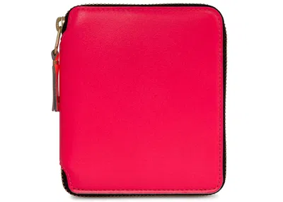 Pre-owned Comme Des Garçons Men's Comme Des Garcons Sa2100sf New Super Fluo Wallet In Pink