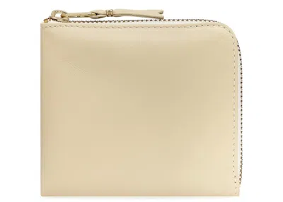 Pre-owned Comme Des Garçons Men's Comme Des Garcons Sa3100 Classic Plain Wallet In Off/white