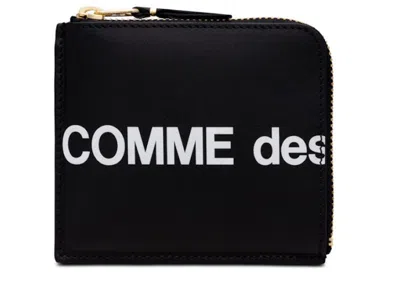Pre-owned Comme Des Garçons Men's Comme Des Garcons Sa3100hl Huge Logo Wallet In Black