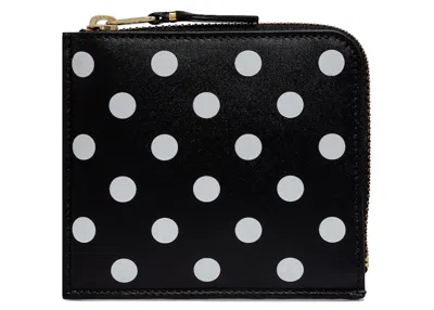 Pre-owned Comme Des Garçons Men's Comme Des Garcons Sa3100pd Wallet Polka Dots In Black