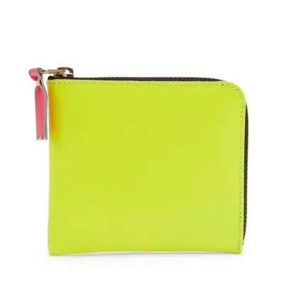 Pre-owned Comme Des Garçons Men's Comme Des Garcons Sa3100sf New Super Fluo Wallet In Yellow