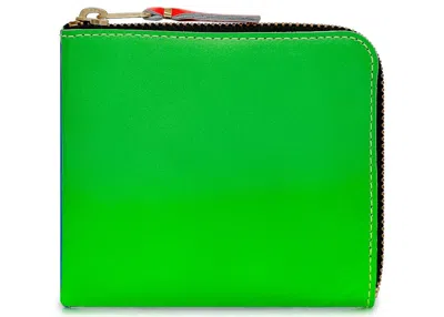 Pre-owned Comme Des Garçons Men's Comme Des Garcons Sa3100sf Super Fluo Wallet In Green