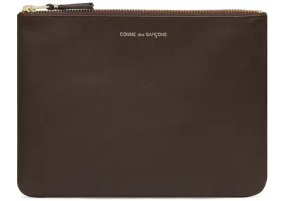 Pre-owned Comme Des Garçons Men's Comme Des Garcons Sa5100 Classic Plain Wallet In Brown
