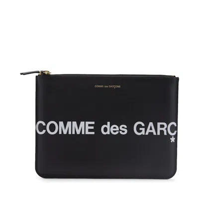 Pre-owned Comme Des Garçons Men's Comme Des Garcons Sa5100hl Huge Logo Wallet In Black