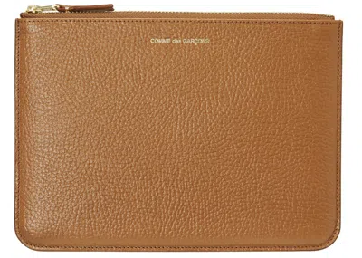 Pre-owned Comme Des Garçons Men's Comme Des Garcons Sa5100mi Colour Inside Wallet /orange In Brown