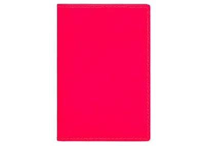 Pre-owned Comme Des Garçons Men's Comme Des Garcons Sa6400 New Super Fluo Passport Cover In Pink