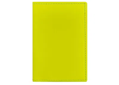 Pre-owned Comme Des Garçons Men's Comme Des Garcons Sa6400sf New Super Fluo Card Holder In Yellow