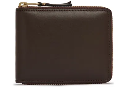 Pre-owned Comme Des Garçons Men's Comme Des Garcons Sa7100 Classic Plain Wallet In Brown