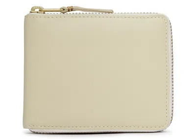 Pre-owned Comme Des Garçons Men's Comme Des Garcons Sa7100 Classic Plain Wallet In Off/white