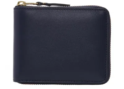 Pre-owned Comme Des Garçons Men's Comme Des Garcons Sa7100 Classic Wallet In Navy Blue