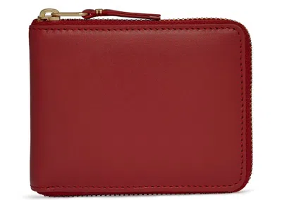 Pre-owned Comme Des Garçons Men's Comme Des Garcons Sa7100 Colour Plain Wallet In Red