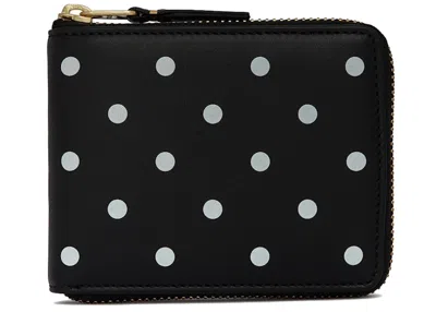 Pre-owned Comme Des Garçons Men's Comme Des Garcons Sa7100pd Wallet Polka Dots In Black