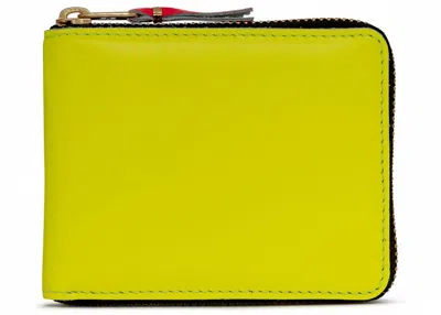 Pre-owned Comme Des Garçons Men's Comme Des Garcons Sa7100sf New Super Fluo Wallet In Yellow