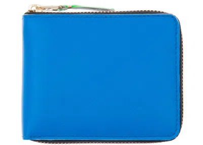Pre-owned Comme Des Garçons Men's Comme Des Garcons Sa7100sf Super Fluo Wallet In Blue