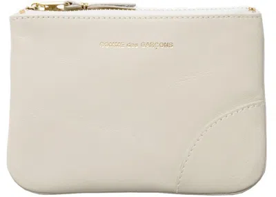 Pre-owned Comme Des Garçons Men's Comme Des Garcons Sa8100 Classic Plain Wallet In Off/white