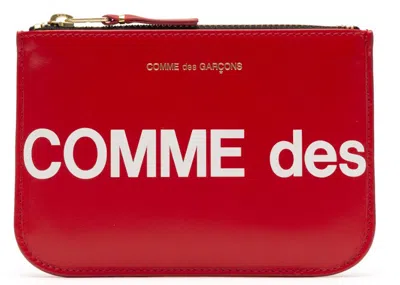 Pre-owned Comme Des Garçons Men's Comme Des Garcons Sa8100hl Huge Logo Wallet In Red