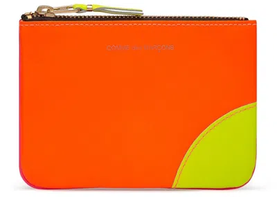 Pre-owned Comme Des Garçons Men's Comme Des Garcons Sa8100sf New Super Fluo Wallet In Orange/pink