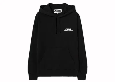 Pre-owned Comme Des Garçons Men's Comme Des Garcons Small Logo Printed Hoodie In Black