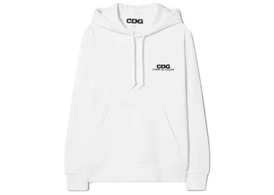 Pre-owned Comme Des Garçons Men's Comme Des Garcons Small Logo Printed Hoodie In White