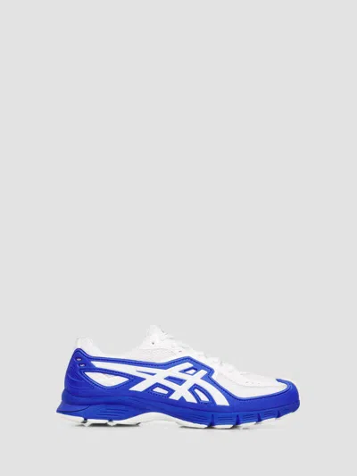 Comme Des Garçons White Mesh Blue Overlays Sneakers In Black