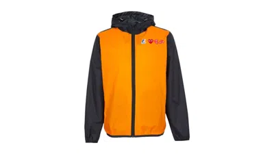 Pre-owned Comme Des Garçons Men's Comme Des Garcons X Kway Hoodie Rain Jacket In Orange