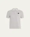 Comme Des Garçons Grey Logo Emblem Polo In Grey