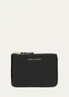 Comme Des Garçons Men's Leather Zip Pouch In Black