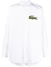 Comme Des Garçons Shirt Collaboration With Lacoste Featuring Button-down Collar In White