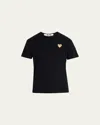 Comme Des Garçons Men's Small Heart T-shirt In Black