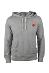 Comme Des Garçons Grey Logo Zipped Hoodie In Gray