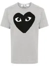 Comme Des Garçons Logo Graphic Tee In Gray