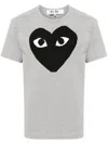 Comme Des Garçons Logo Graphic Tee In Grey