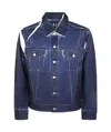 Comme Des Garçons Woven Jacket Collared Neck In Multi