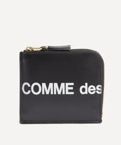Comme Des Garçons Comme Des Garcons Mens Large Logo Leather Wallet In Black