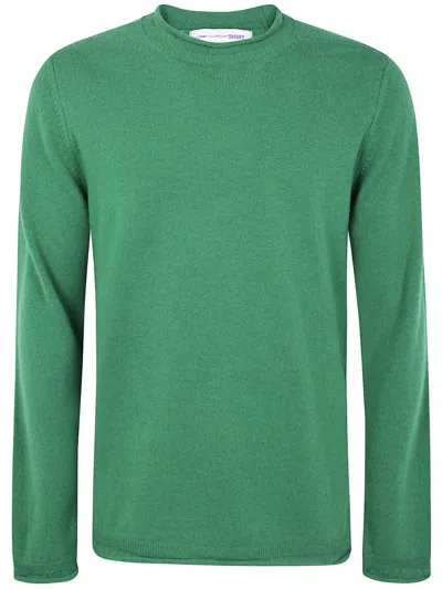 Comme Des Garçons Knitted Long Sleeve Shirt For Men In Green