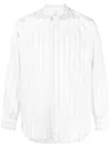 Comme Des Garçons Striped Shirt With Button-down Collar And Pocket