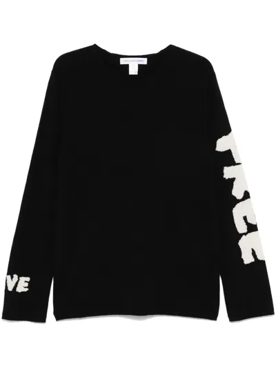 Comme Des Garçons Long-sleeved Sweater In Black