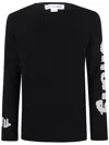 Comme Des Garçons Men's Crew Neck Graphic Print Sweater In Blue