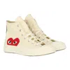Comme Des Garçons Mens White Chuck Taylor High-top Sneaker In White