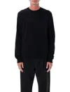 Comme Des Garçons Merino Wool Crewneck Sweater In Black