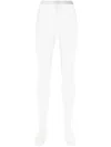 Comme Des Garçons Mesh-panelling Leggings In White