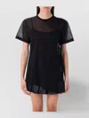 Comme Des Garçons Asymmetric Nylon Mesh T-shirt