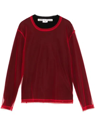 Comme Des Garçons Mesh Top In Black