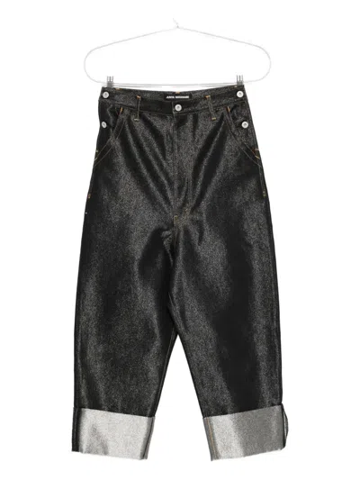 Comme Des Garçons Metallic Cropped Trousers