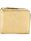 Comme Des Garçons Metallic Zipped Wallet In Metallic