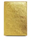 Comme Des Garçons Metallic-leather Card Case In Gold