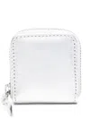 Comme Des Garçons Metallic Wallet In Silver
