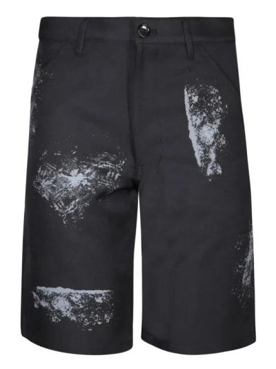 Comme Des Garçons Mid-rise Bermuda Shorts In Black