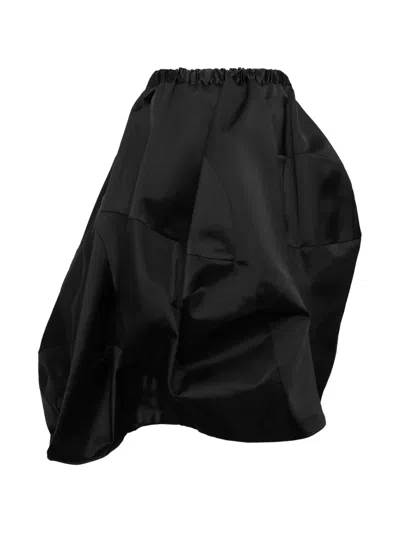 Comme Des Garçons Mid Voluminous Bubble Skirt In Black